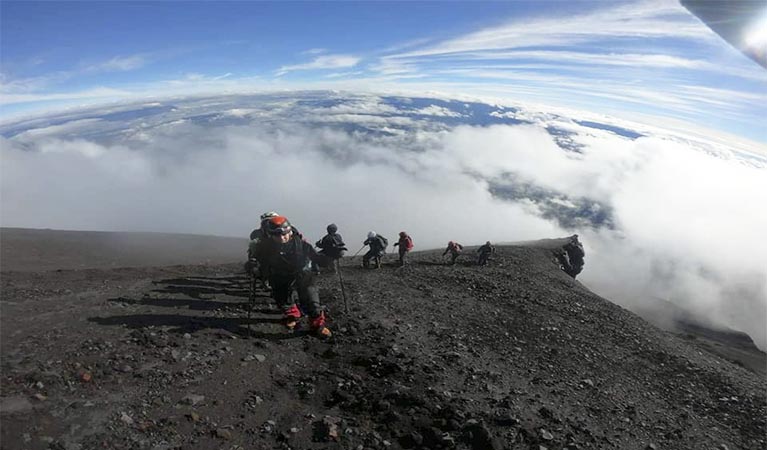 climbing tungurahua volcano